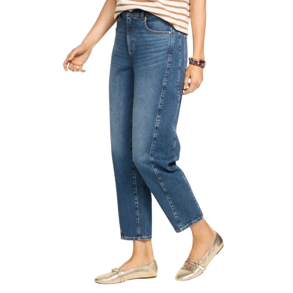 Talbots relaxed barrel jeans size 8P casual everyday medium wash
